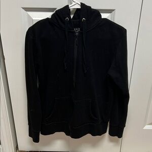 Time and Tru Classic Black Zip-Up Hoodie